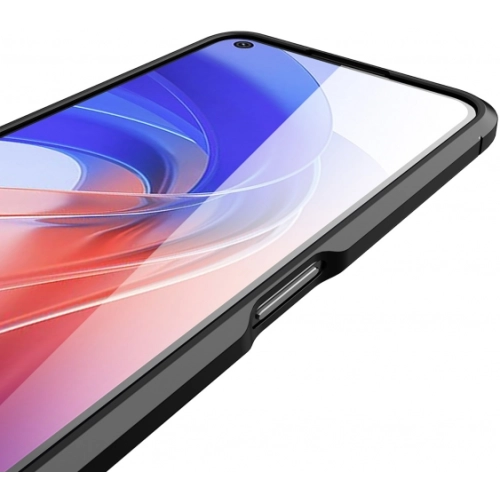 Oppo A55 4G Kılıf Deri Görünümlü Lüks Parmak İzi Bırakmaz Niss Silikon Kapak - Lacivert