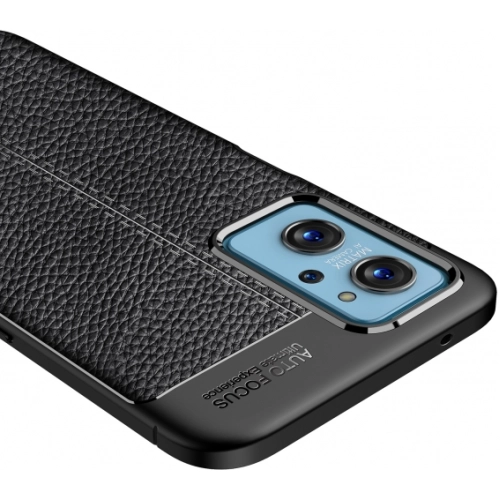 Oppo A96 4G Kılıf Deri Görünümlü Lüks Parmak İzi Bırakmaz Niss Silikon Kapak - Lacivert