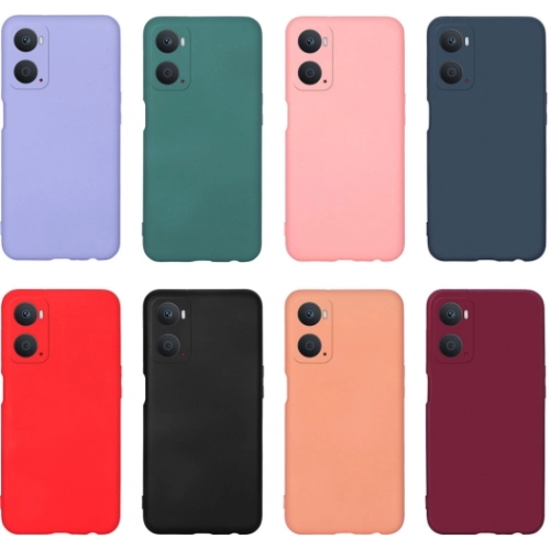 Oppo A96 4G Kılıf İçi Kadife Mat Mara Lansman Silikon Kapak - Açık Pembe