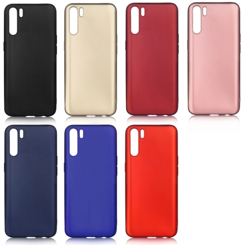 Oppo Reno 3 Kılıf İnce Soft Mat Renkli Esnek Silikon Kapak - Rose Gold