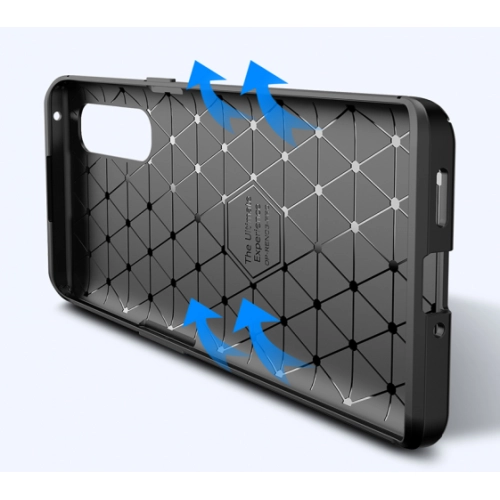 Oppo Reno 3 Pro Kılıf Silikon Parmak İzi Bırakmayan Karbon Soft Negro Kapak - Lacivert