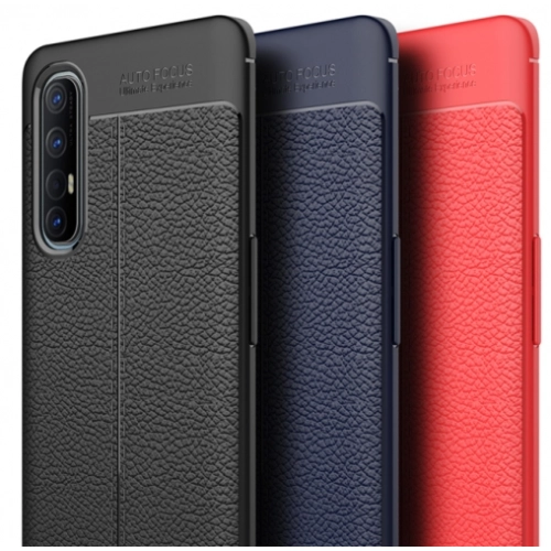 Oppo Reno 3 Pro Kılıf Deri Görünümlü Lüks Parmak İzi Bırakmaz Niss Silikon Kapak - Lacivert