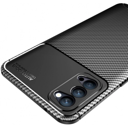 Oppo Reno 4 Kılıf Silikon Parmak İzi Bırakmayan Karbon Soft Negro Kapak - Lacivert