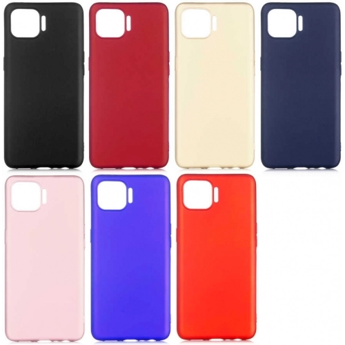 Oppo Reno 4 Lite Kılıf İnce Soft Mat Renkli Esnek Silikon Kapak - Lacivert