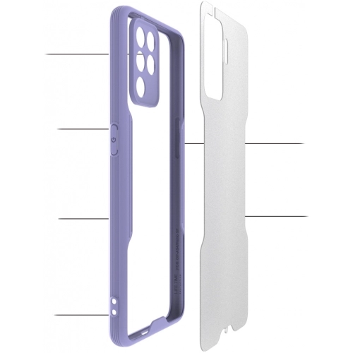 Oppo Reno 5 Lite Kılıf Renkli Silikon Kamera Lens Korumalı Şeffaf Parfe Kapak - Mavi