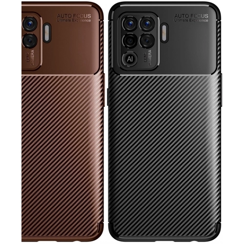 Oppo Reno 5 Lite Kılıf Silikon Parmak İzi Bırakmayan Karbon Soft Negro Kapak - Lacivert