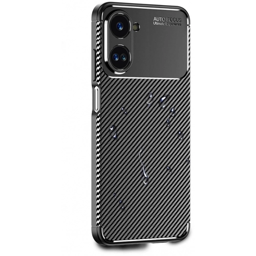 Realme 10 Kılıf Silikon Parmak İzi Bırakmayan Karbon Soft Negro Kapak - Lacivert