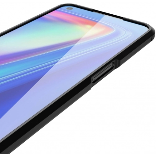 Realme 7 Kılıf Deri Görünümlü Lüks Parmak İzi Bırakmaz Niss Silikon Kapak - Lacivert