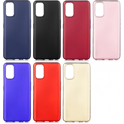 Realme 7 Pro Kılıf İnce Soft Mat Renkli Esnek Silikon Kapak - Gold