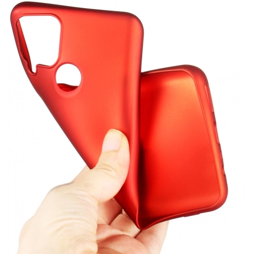 Realme C15 Kılıf İnce Soft Mat Renkli Esnek Silikon Kapak - Mürdüm