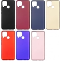 Realme C15 Kılıf İnce Soft Mat Renkli Esnek Silikon Kapak - Mürdüm