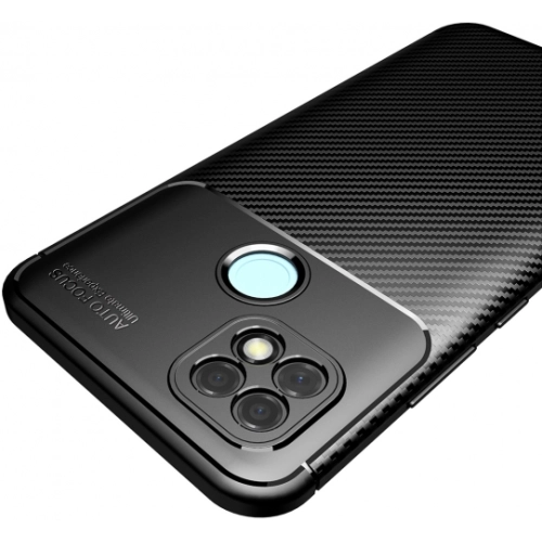 Realme C21 Kılıf Silikon Parmak İzi Bırakmayan Karbon Soft Negro Kapak - Lacivert