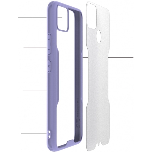 Realme C25 Kılıf Renkli Silikon Kamera Lens Korumalı Şeffaf Parfe Kapak - Lacivert