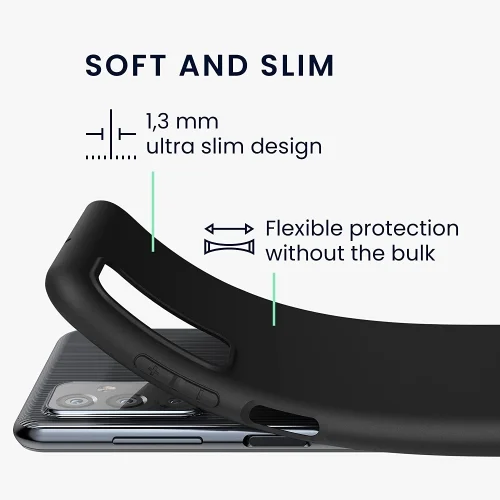 İnfinix Hot 11S Kılıf Silikon Mat Esnek Kamera Korumalı Biye Kapak - Siyah