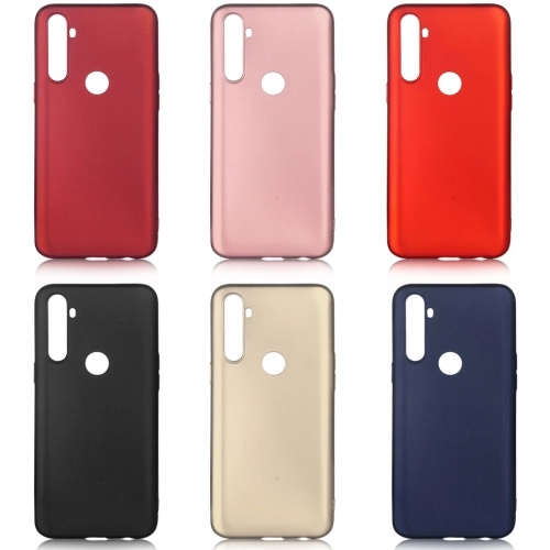 Realme C3 Kılıf İnce Soft Mat Renkli Esnek Silikon Kapak - Siyah