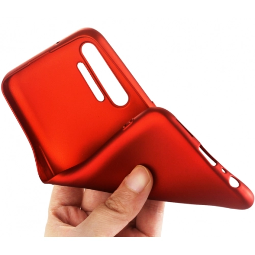 Realme XT Kılıf İnce Soft Mat Renkli Esnek Silikon Kapak - Kırmızı