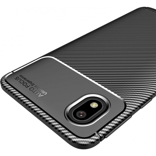 Samsung Galaxy A01 Core Kılıf Silikon Parmak İzi Bırakmayan Karbon Soft Negro Kapak - Lacivert