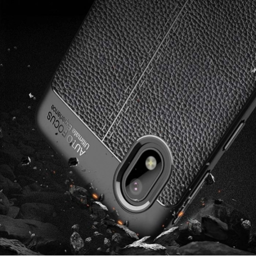 Samsung Galaxy A01 Core Kılıf Deri Görünümlü Lüks Parmak İzi Bırakmaz Niss Silikon Kapak - Lacivert