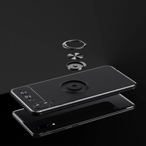 Samsung Galaxy A02 Kılıf Renkli Silikon Yüzüklü Standlı Auto Focus Ravel Kapak - Kırmızı