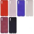 Samsung Galaxy A02 Kılıf İnce Soft Mat Renkli Esnek Silikon Kapak - Mürdüm