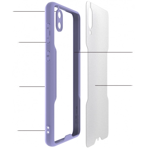 Samsung Galaxy A02 Kılıf Renkli Silikon Kamera Lens Korumalı Şeffaf Parfe Kapak - Kırmızı