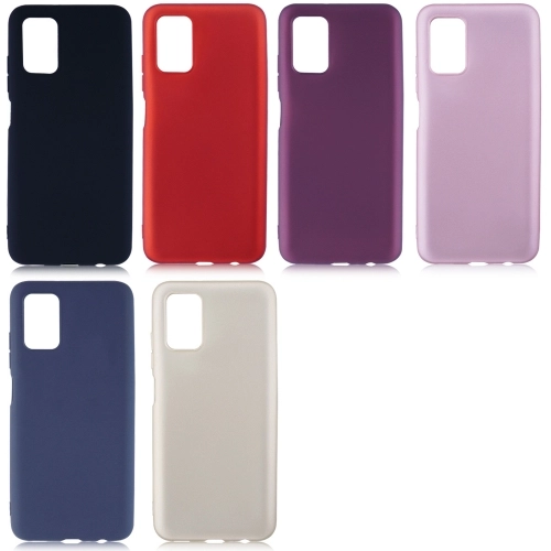 Samsung Galaxy A03s Kılıf İnce Soft Mat Renkli Esnek Silikon Kapak - Rose Gold