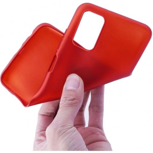 Samsung Galaxy A03s Kılıf İnce Soft Mat Renkli Esnek Silikon Kapak - Kırmızı