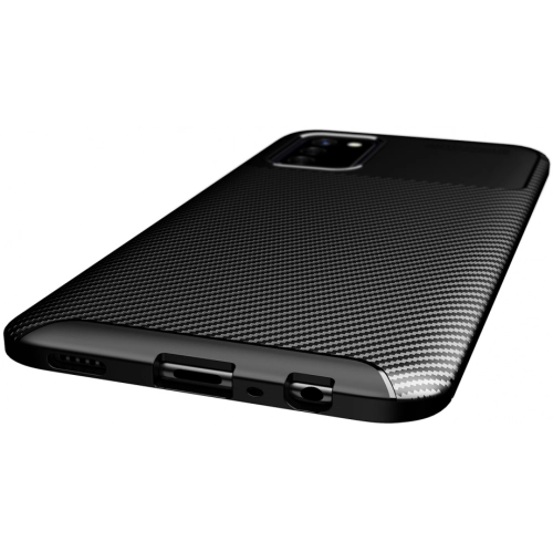 Samsung Galaxy A03s Kılıf Silikon Parmak İzi Bırakmayan Karbon Soft Negro Kapak - Siyah