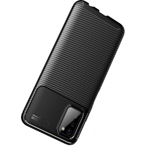 Samsung Galaxy A03s Kılıf Silikon Parmak İzi Bırakmayan Karbon Soft Negro Kapak - Lacivert