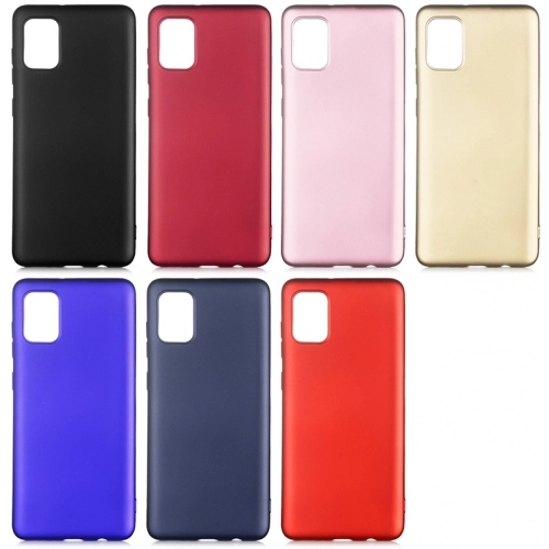 Samsung Galaxy A31 Kılıf İnce Soft Mat Renkli Esnek Silikon Kapak - Lacivert