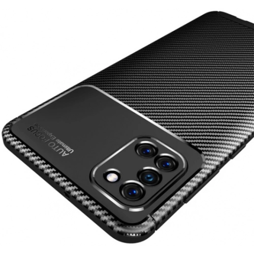 Samsung Galaxy A31 Kılıf Silikon Parmak İzi Bırakmayan Karbon Soft Negro Kapak - Lacivert