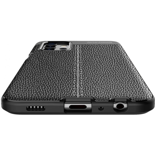 Samsung Galaxy A32 4G Kılıf Deri Görünümlü Lüks Parmak İzi Bırakmaz Niss Silikon Kapak - Lacivert