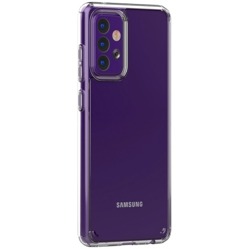 Samsung Galaxy A72 Kılıf Korumalı Kenarları Silikon Arkası Sert Coss Kapak - Şeffaf