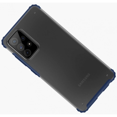 Samsung Galaxy A52 Kılıf Volks Serisi Kenarları Silikon Arkası Şeffaf Sert Kapak - Kırmızı