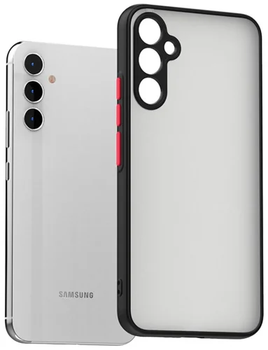 Samsung Galaxy A54 Kılıf Kamera Korumalı Arkası Şeffaf Mat Silikon Kapak - Lacivert