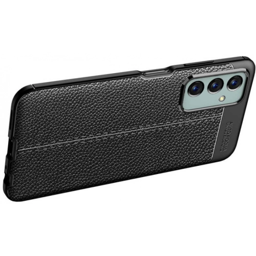 Samsung Galaxy M23 5G Kılıf Deri Görünümlü Lüks Parmak İzi Bırakmaz Niss Silikon Kapak - Lacivert