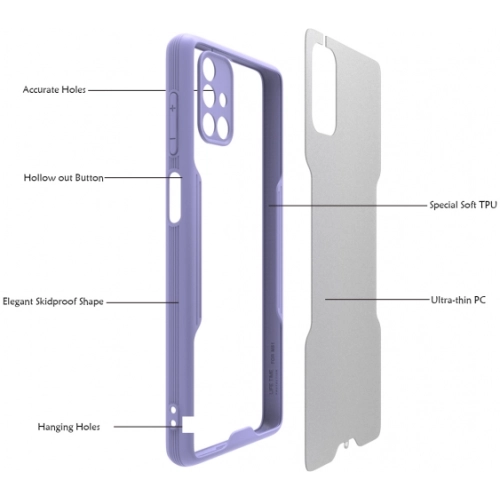 Samsung Galaxy M51 Kılıf Renkli Silikon Kamera Lens Korumalı Şeffaf Parfe Kapak - Lacivert