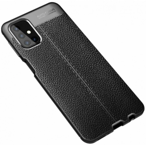 Samsung Galaxy M51 Kılıf Deri Görünümlü Lüks Parmak İzi Bırakmaz Niss Silikon Kapak - Lacivert