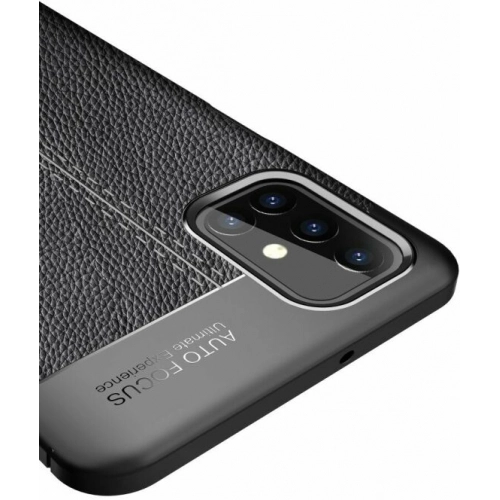 Samsung Galaxy M51 Kılıf Deri Görünümlü Lüks Parmak İzi Bırakmaz Niss Silikon Kapak - Lacivert