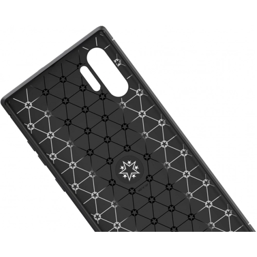 Samsung Galaxy Note 10 Plus Kılıf Renkli Silikon Yüzüklü Standlı Auto Focus Ravel Kapak - Siyah