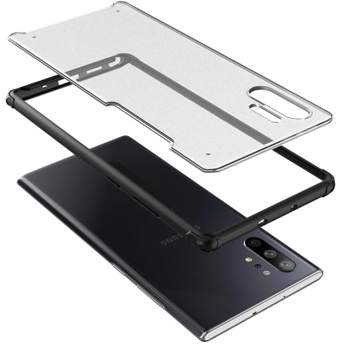 Samsung Galaxy Note 10 Plus Kılıf Volks Serisi Kenarları Silikon Arkası Şeffaf Sert Kapak - Kırmızı