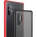 Samsung Galaxy Note 10 Plus Kılıf Volks Serisi Kenarları Silikon Arkası Şeffaf Sert Kapak - Kırmızı