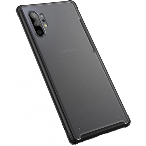 Samsung Galaxy Note 10 Plus Kılıf Volks Serisi Kenarları Silikon Arkası Şeffaf Sert Kapak - Kırmızı