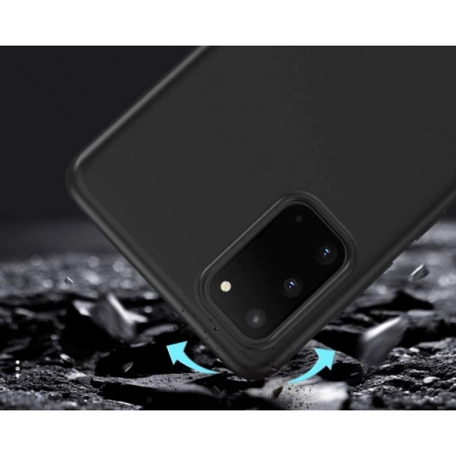 Samsung Galaxy Note 20 Kılıf İnce Soft Mat Renkli Esnek Silikon Kapak - Lacivert