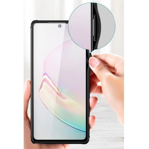 Samsung Galaxy Note 20 Kılıf Volks Serisi Kenarları Silikon Arkası Şeffaf Sert Kapak - Kırmızı