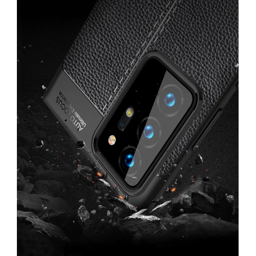 Samsung Galaxy Note 20 Ultra Kılıf Deri Görünümlü Lüks Parmak İzi Bırakmaz Niss Silikon Kapak - Lacivert