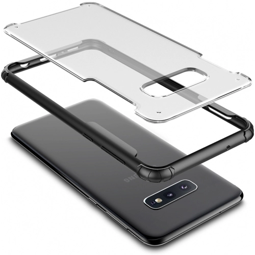 Samsung Galaxy S10e Kılıf Volks Serisi Kenarları Silikon Arkası Şeffaf Sert Kapak - Siyah