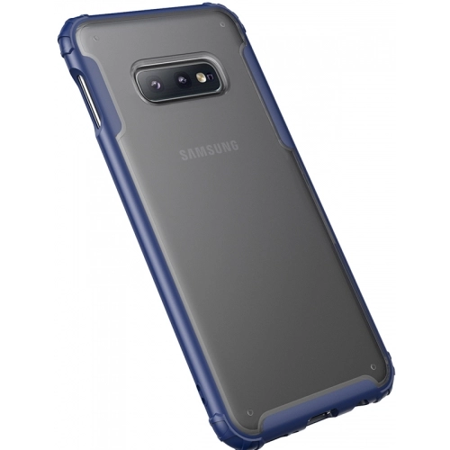 Samsung Galaxy S10e Kılıf Volks Serisi Kenarları Silikon Arkası Şeffaf Sert Kapak - Kırmızı