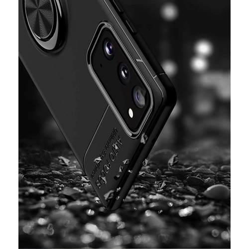 Samsung Galaxy S20 FE Kılıf Renkli Silikon Yüzüklü Standlı Auto Focus Ravel Kapak - Kırmızı