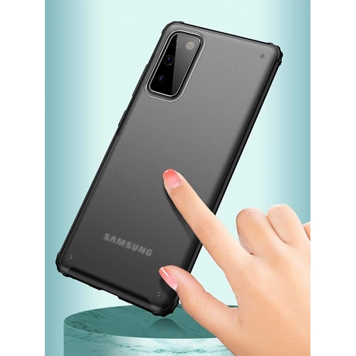 Samsung Galaxy S20 FE Kılıf Volks Serisi Kenarları Silikon Arkası Şeffaf Sert Kapak - Lacivert